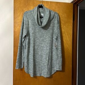 Cow neck tunic sweater